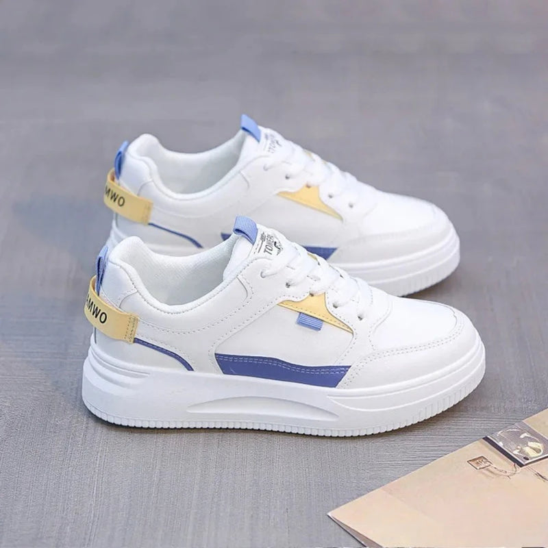 2024 Women Shoes Thick Sole White Spring Autumn Breathable Platform Zapatos De Mujer Trend Round Head Female Casual Sneaker