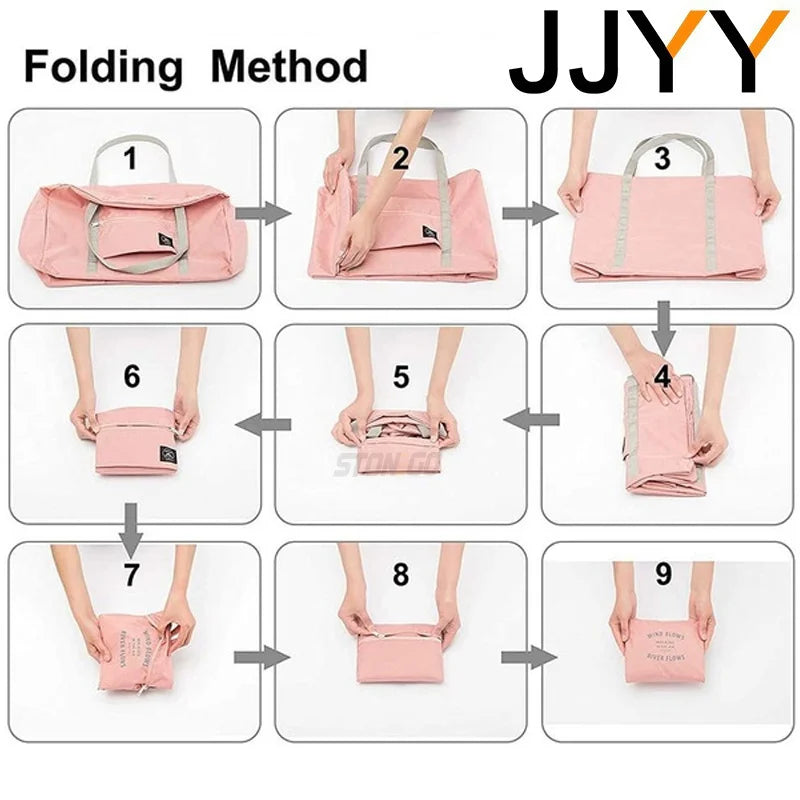 JJYY Folding Luggage Storage Bags - Travel Suitcase Pouch, Handbag, and Shoulder Bag Organizer