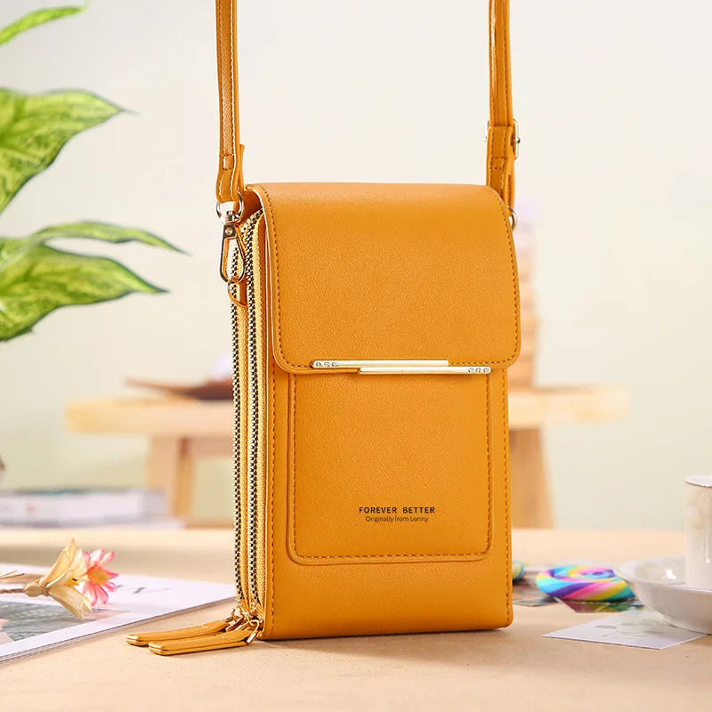 Fashion Handbag Bag of Women Soft Leather Girls Women's Bag Small Wallets Touch Screen Cell Phone Purse Crossbody Shoulder Bag